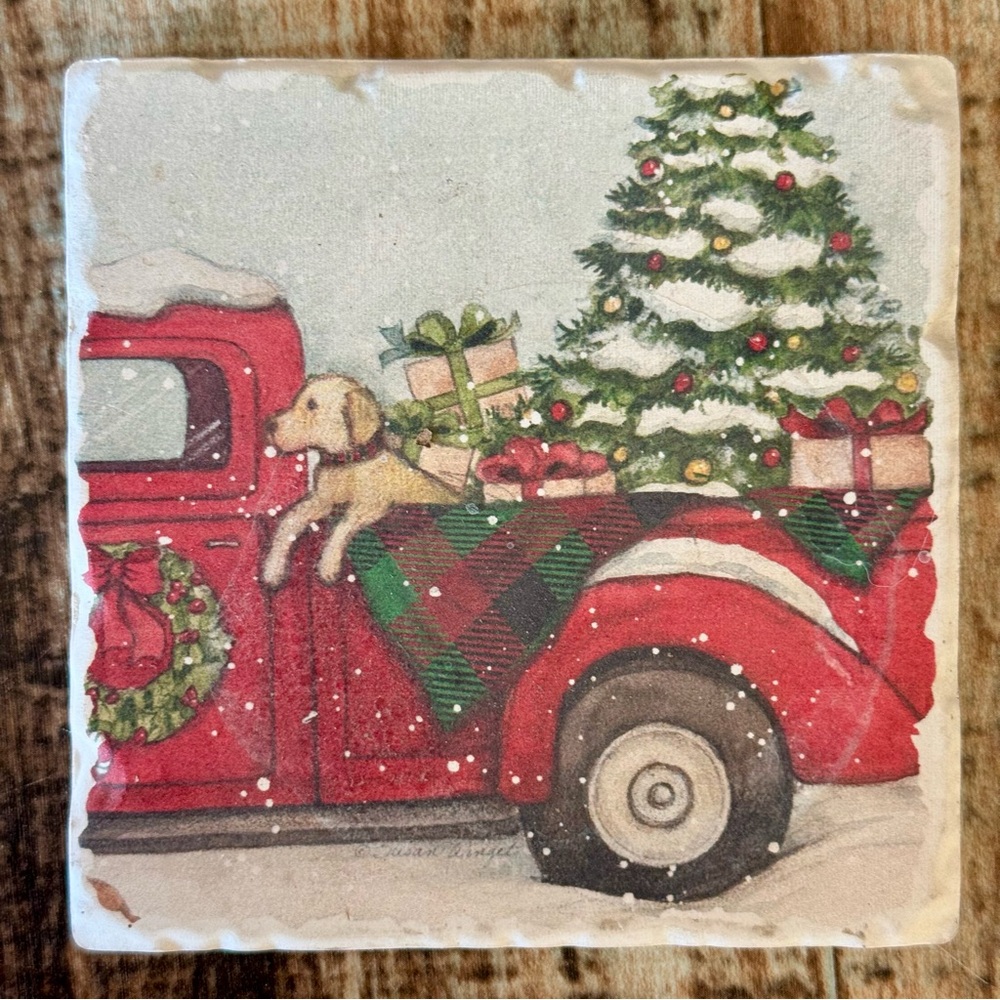 “Robert Stanley” Christmas Dog Ceramic Coasters - Picture 7 of 10